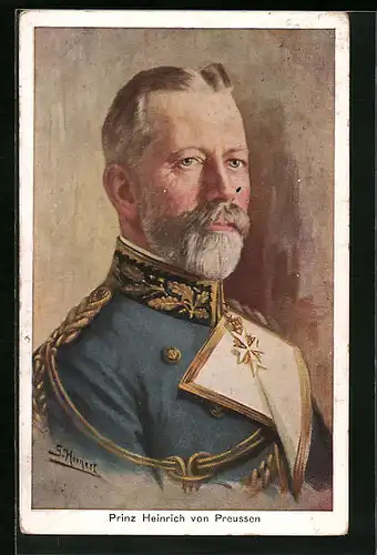 Künstler-AK Prinz Heinrich von Preussen mit Orden