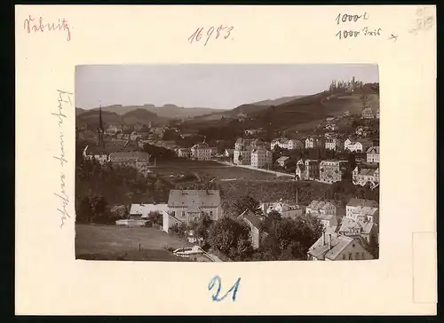 Fotografie Brück & Sohn Meissen, Ansicht Sebnitz, Totalansicht mit Kirche