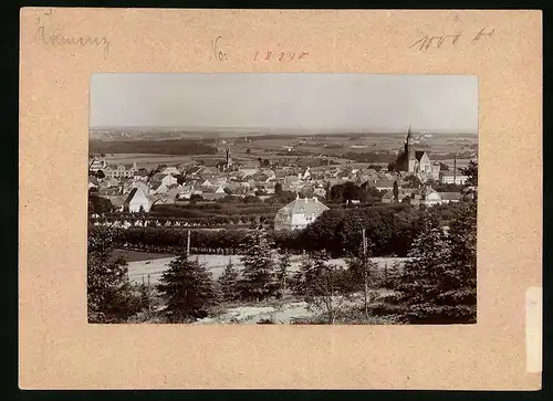 Fotografie Brück & Sohn Meissen, Ansicht Kamenz i. S., Panorama mit Hotel Stern