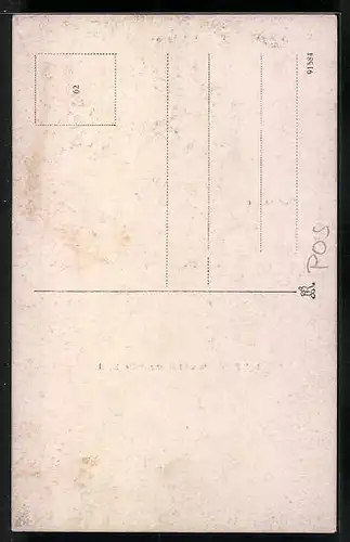 AK Posen, Kgl. Schloss, Stadttheater, Kgl. Akademie und Bismarck-Denkmal