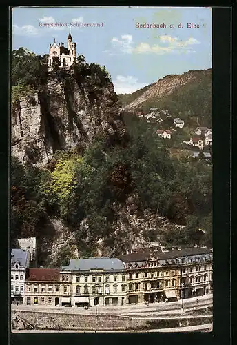 AK Bodenbach a. d. Elbe, Bergschloss Schäferwand
