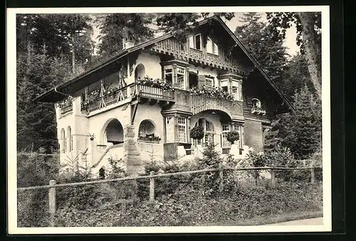 AK Freudenstadt /Schwarzwald, Hotel Villa Augusta, Lauterbadstrasse 150