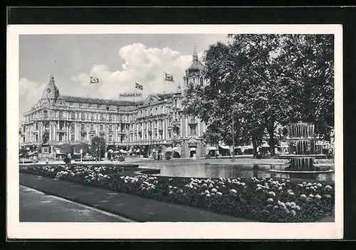 AK Wiesbaden, Hotel Nassauer Hof am Kurhaus, mit n