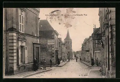 AK Villeveque, La Grande Rue