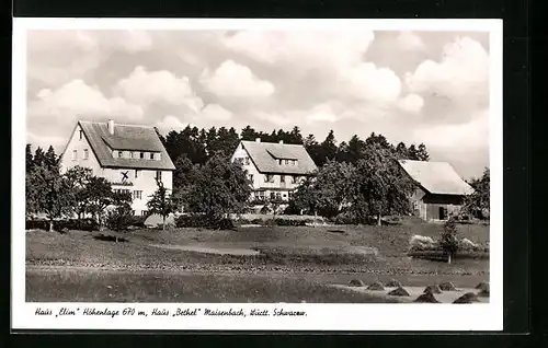 AK Maisenbach / Schwarzwald, Christl. Erholungs- u. Altenheim, Haus Elim und Haus Bethel