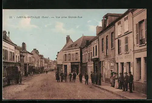 AK Ivry-la-Bataille, Vue prise Grande-Rue