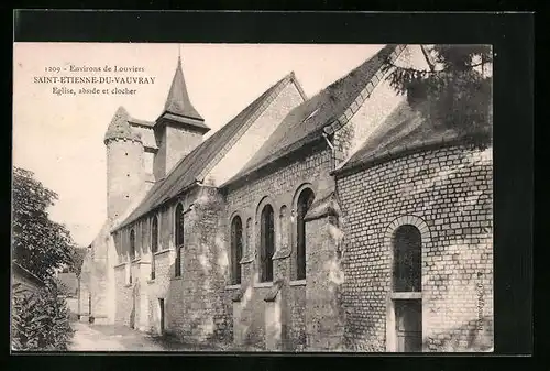 AK Saint-Etienne-du-Vauvray, Eglise, abside et clocher