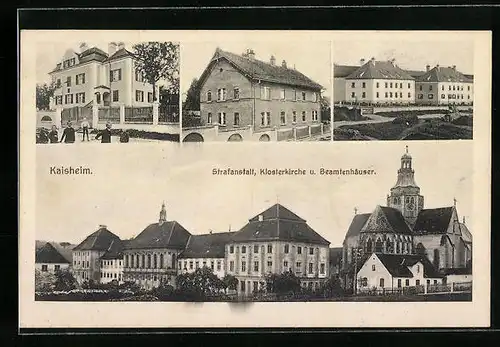 AK Kaisheim, Strafanstalt, Klosterkirche und Beamtenhäuser, Ortspartie