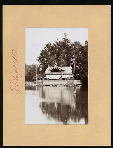 Fotografie Brück & Sohn Meissen, Ansicht Freiberg i. Sa., Blick auf das Gasthaus Schwanenschlösschen