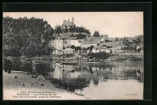 AK Erigne, Les Ponts de Ce, Vue sur le Louet, vers le Chateau