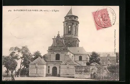 AK St-Florent-le-Vieil, L`Eglise, Facade