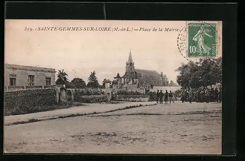 AK Saint-Gemmes, Place de la Mairie