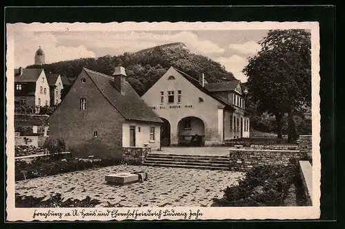 AK Freyburg a. U., Haus und Ehrenhof Friedrich Ludwig Jahn