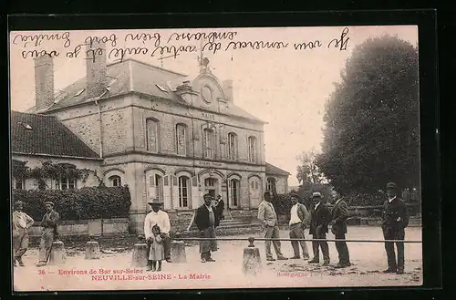 AK Neuville-sur-Seine, La Mairie