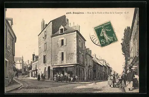 AK Fougeres, Rue de la Foret et Rue de la Caserne
