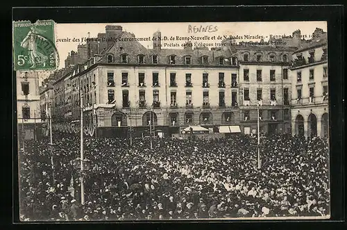 AK Rennes, Fetes du Double Couronnement de N.-D. de Bonne-Nouvelle et de N.-D. des Miracles 1908