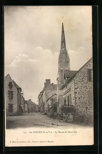 AK La Pertre, La Route de Saint-Cyr