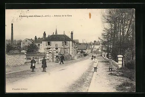 AK Chouzy-sur-Cisse, Avenue de la Gare