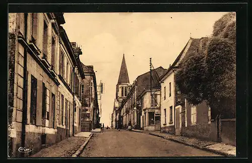 AK Le Grand-Lucé, Grand Rue, Strassenpartie