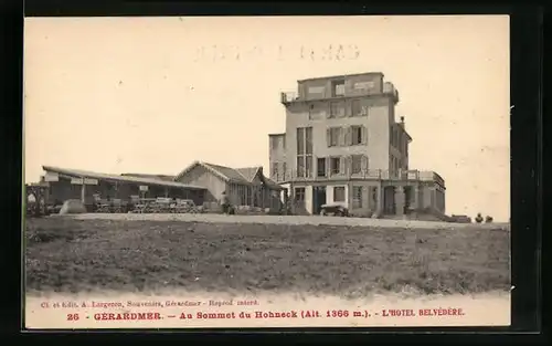 AK Gérardmer, Au Sommet du Hohneck, L'Hotel Belvedere