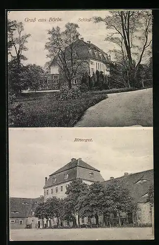 AK Börln, Rittergut im Sonnenschein, Schloss