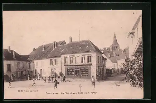 AK Beaurieux, La Place, vue prise du nord-est