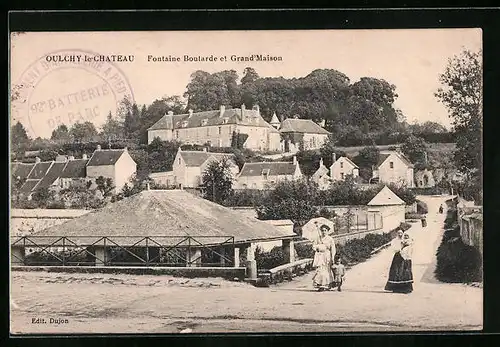 AK Oulchy-le-Chateau, Fontaine Boutarde et Grand`Maison