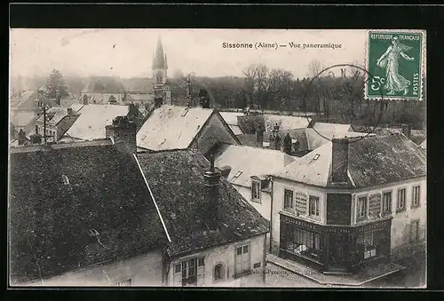 AK Sissonne, Vue panoramique