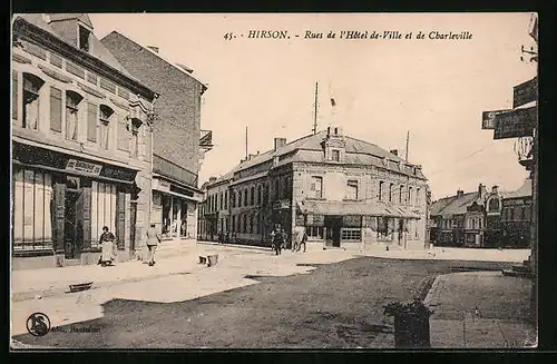 AK Hirson, Rues de l`Hotel de Ville et de Charleville