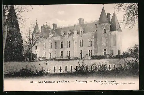 AK Chacenay, les Chateaux de l'Aube, Facade principale