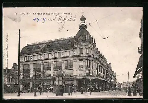 AK Troyes, la Maison des Magasins-Réunis