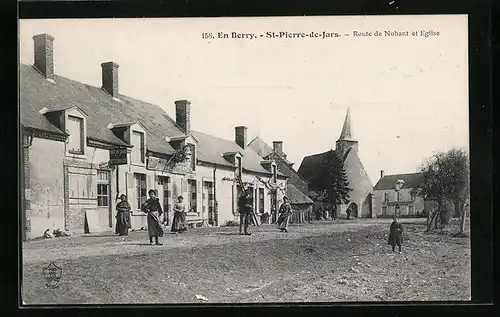 AK St-Pierre-de-Jars, Route de Nohant et Eglise