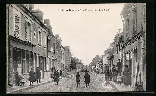 AK Reuilly, Rue de la Gare, Strassenpartie