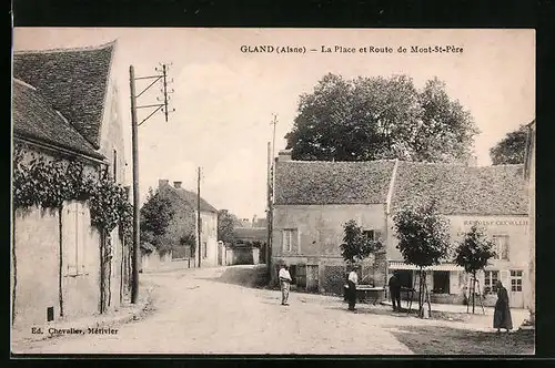 AK Gland, La Place et Route de Mont-St-Pere