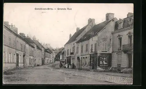 AK Conde-en-Brie, Grande Rue