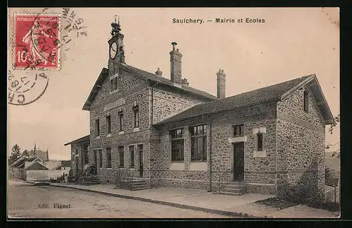 AK Saulchery, Mairie et Ecoles