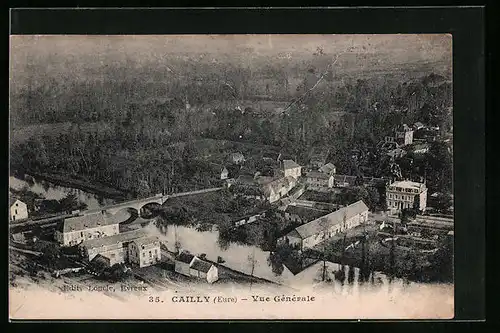 AK Cailly-sur-Eure, Blick über den gesamten Ort