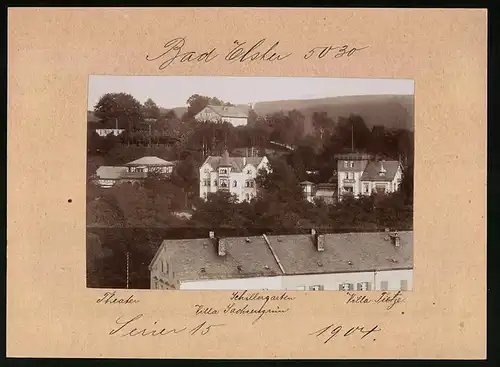 Fotografie Brück & Sohn Meissen, Ansicht Bad Elster, Villa Tietze, Villa Sachsen Grün & Hotel Schiller-Garten