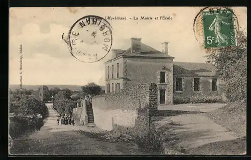 AK Béganne, La Mairie et l`Ecole