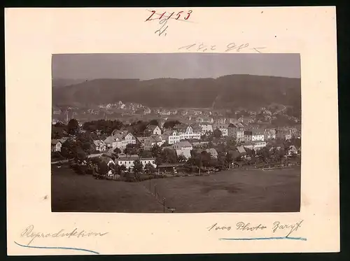 Fotografie Brück & Sohn Meissen, Ansicht Olbernhau i. Erzg., Blick auf den Ort mit Rungstock