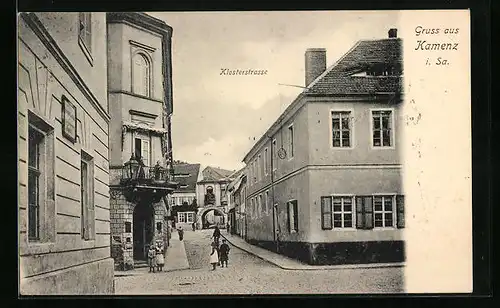 AK Kamenz i. Sa., Blick in die Klosterstrasse