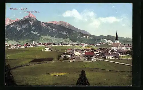 AK Reutte, Teilansicht mit Garnspitze