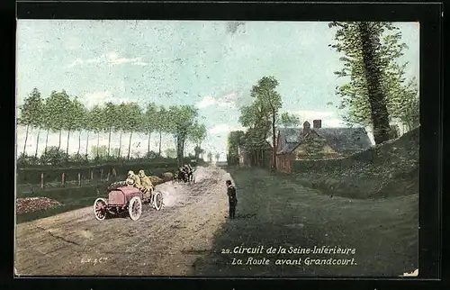 AK Grandcourt, Circuit de la Seine-Inférieure, La Route avant Grandcourt