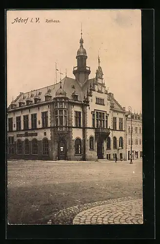 AK Adorf i. V., Am Rathaus