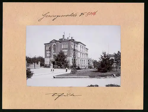Fotografie Brück & Sohn Meissen, Ansicht Geringswalde, Schule, Schulhaus