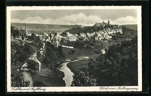 AK Kyllburg, Ortsansicht aus der Vogelschau