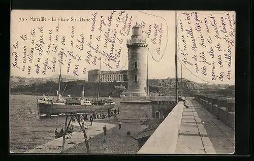 AK Marseille, Le Phare Ste.-Marie, Leuchtturm