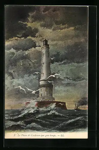 AK Courdouan, Le Phare de Cordouan par les temps, Leuchtturm