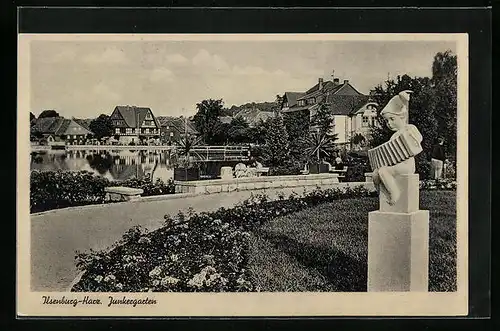 AK Ilsenburg im Harz, Ortspartie im Junkergarten