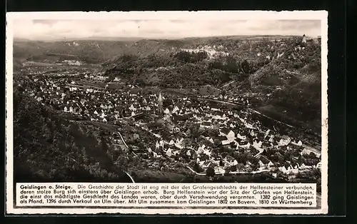 AK Geislingen /Steige, Fliegeraufnahme des Ortes